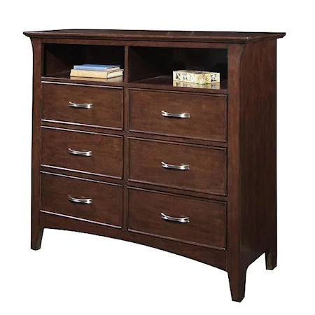 (6) Drawer Entertainment Console